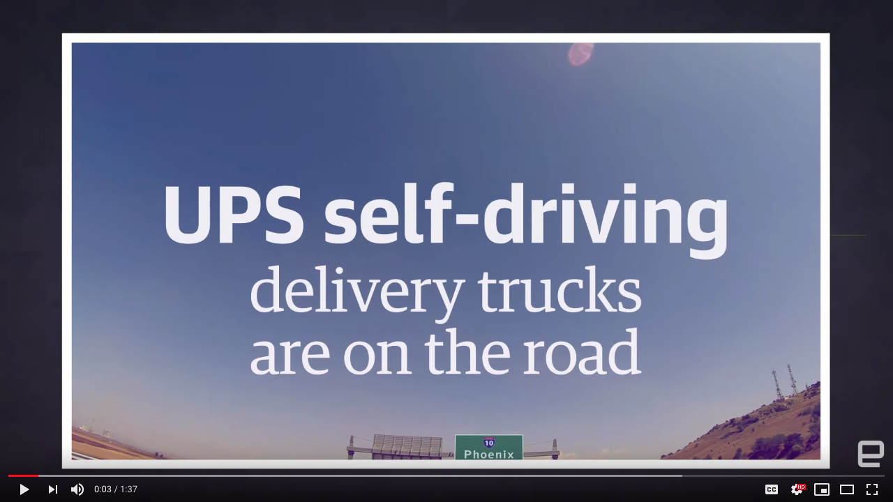 UPS self driving youtube