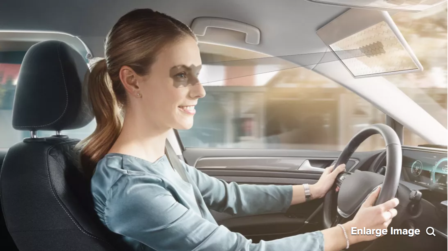 Watch Bosch's futuristic AI-powered LCD sun visor