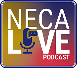 Logo for NECA Live podcast