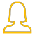 Woman icon in yellow with white background