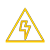 Caution sign icon in yellow with white background