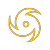 Hurricane icon in yellow with white background