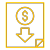 Retirement fund icon in yellow with white background