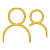 People icon in yellow with white background