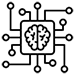 Artificial Intelligence Icon | Brain and wires