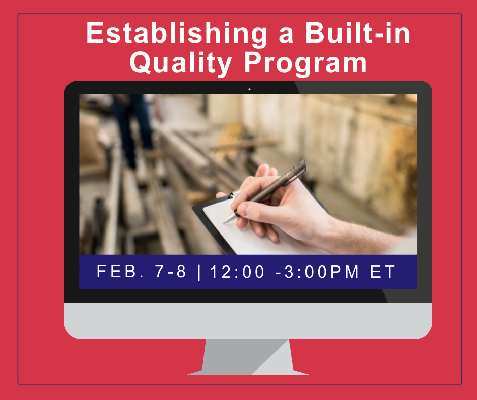 Virtual Classroom - Establishing a Built-in Quality Program
