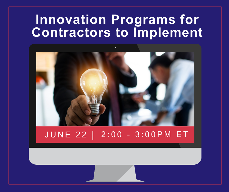 Webinar - Innovation Programs for Contractors to Implement