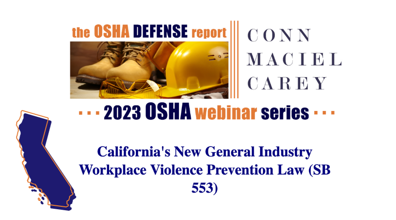 California Residents: Prepare for California’s New General Industry Workplace Violence Prevention Law