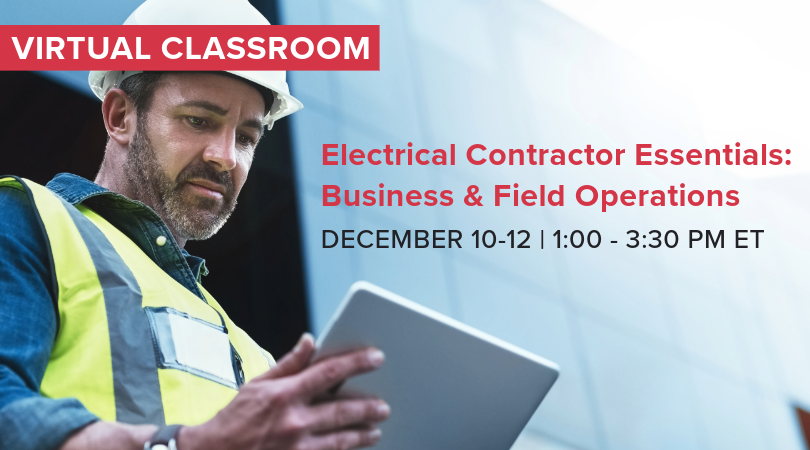 NECA Education Virtual Classroom | Electrical Contractor Essentials | Graphic