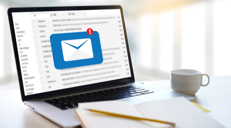 Image of a computer with an email notification | 2025 Business Development Contact List | NECA