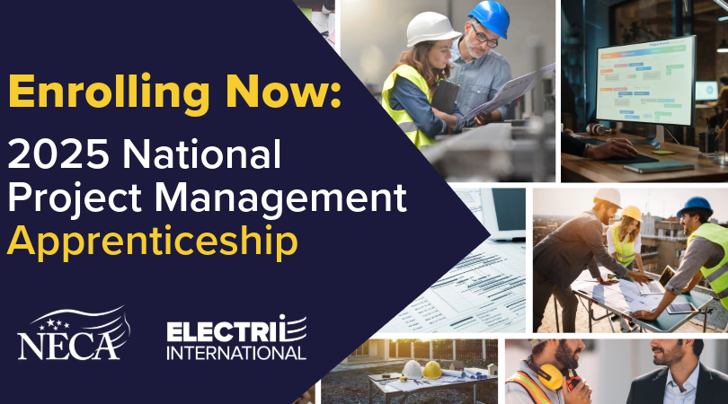 2025 National Project Management Apprenticeship | NECA | Informational Graphic