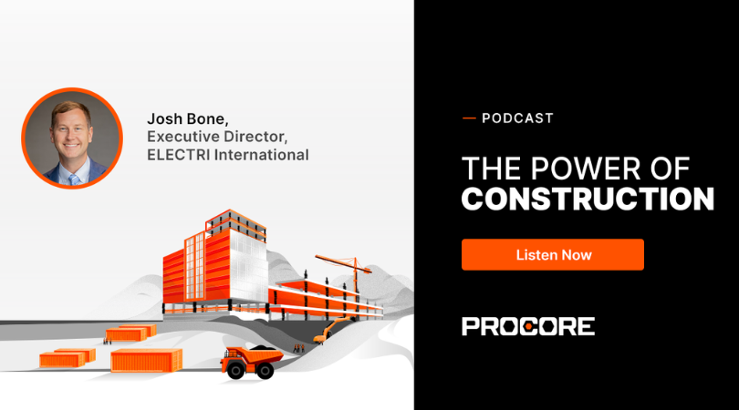 Procore Podcast Graphic with Speaker Josh Bone