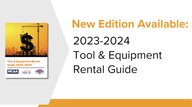 New Edition Available | 2023-2024 Tool & Equipment Rental Guide | NECA Graphic
