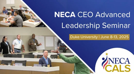 NECA CEO Advances Leadership Seminar (CALS) Promo Graphic