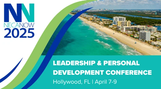 NECA Now 2025 Conference Infographic | Hollywood, FL | April 7-9