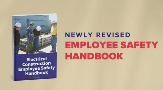 Thumbnail of the newly revised employee safety handbook for electrical construction