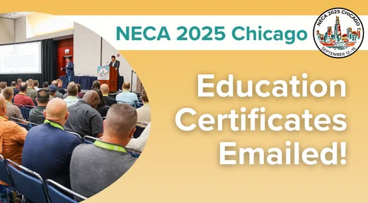 NECA This Week | NECA 2025 Chicago Education Certificates Emailed